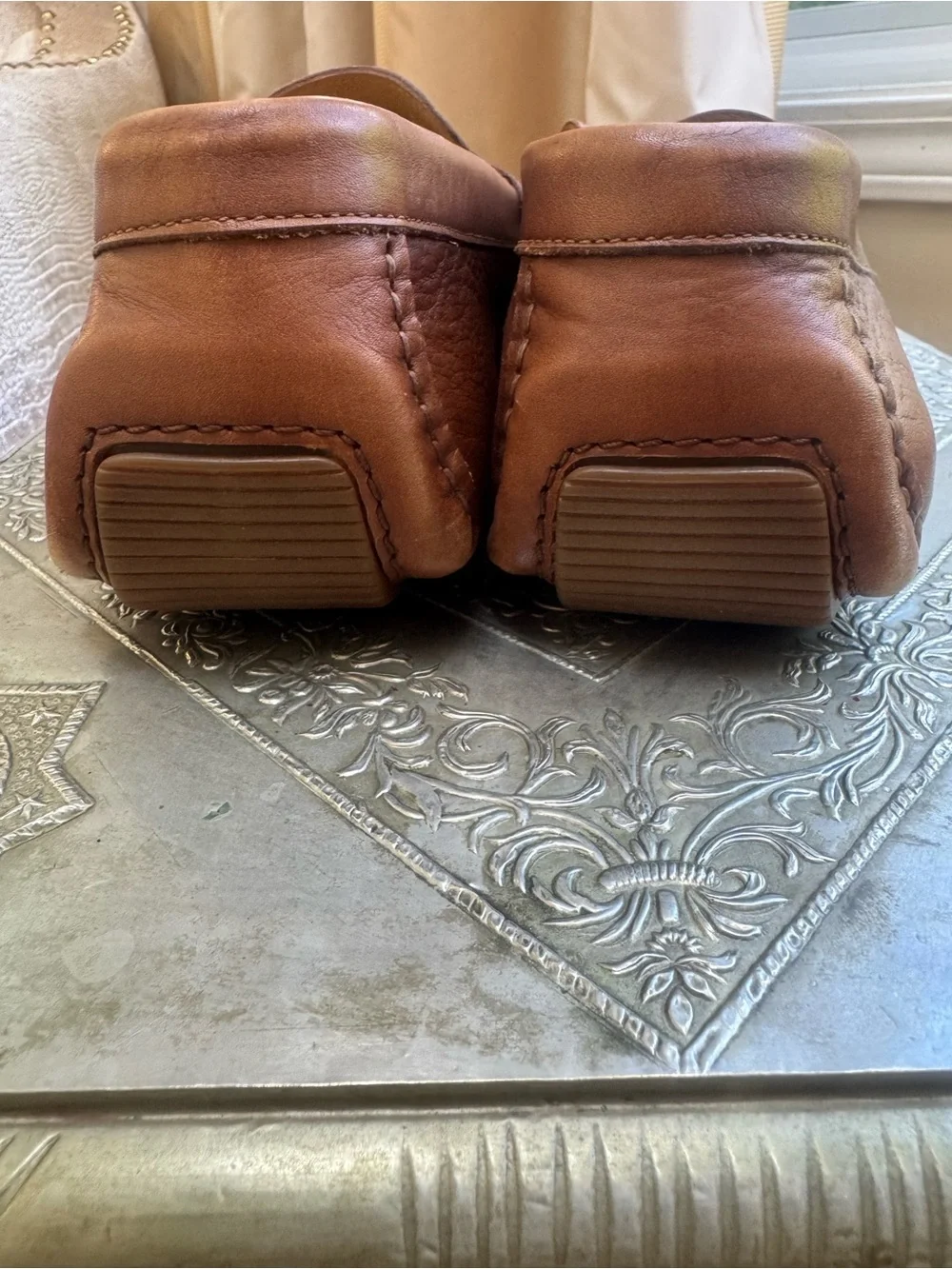 Valentino Men's Tan Leather Loafers